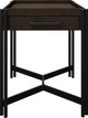 Emerald Home Huron Dark Cocoa Chairside End Table with Black Base-4