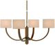 Currey & Company Simone Off-White/Painted Bronze Chandelier-1