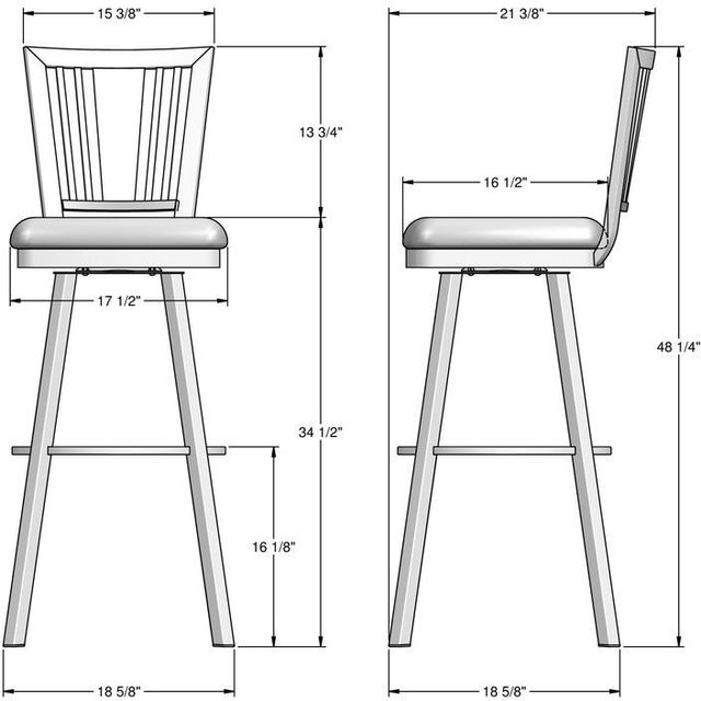 Amisco Customizable Madison Swivel Spectator Stool-1