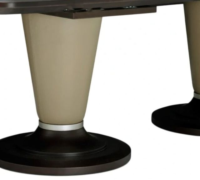 Michael Amini® 21 Cosmopolitan™ Umber Extendable Dining Table with Pebble Grain Taupe/Umber Base-3