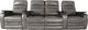 RowOne Cortés Home Entertainment Seating Gray 4-Chair Row with Loveseat-4