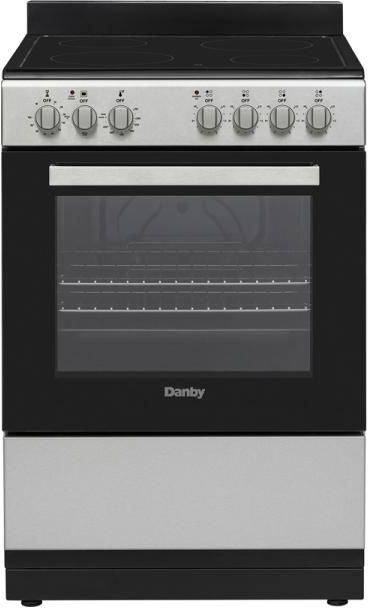 Danby 24" Stainless Steel Glass Top Freestanding Electric Range-0