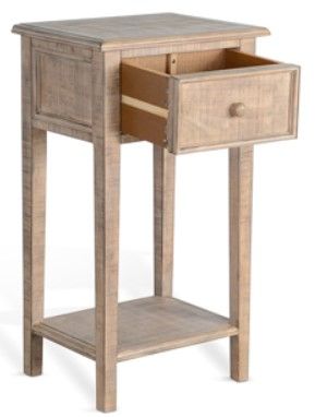 Sunny Designs™ Beach Pebble Side Table with Drawer-1