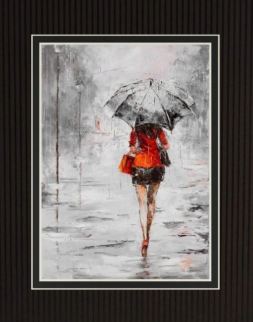 Classy Art City in the Rain II by Jolanta Kowalik Wall Art-2