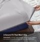BEDGEAR® Flannel Performance® 4-Piece Light Gray Split King/Split California King Sheet Set-3