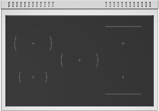 Bertazzoni Heritage Series 36" Nero Pro Style Induction Range-2