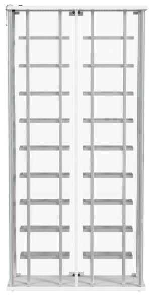Coaster® Montara Chrome/White Curio Cabinet -3