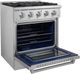 VEZENI Reminiscia 30" Stainless Steel Pro Style Gas Range-3