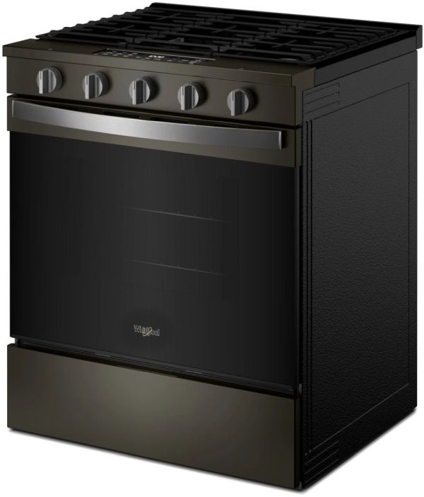 Whirlpool® 30" Black Stainless Steel Slide-in Gas Range with Air Cooking Technology-3