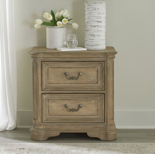 Liberty Furniture Magnolia Manor Weathered Bisque Nightstand-1