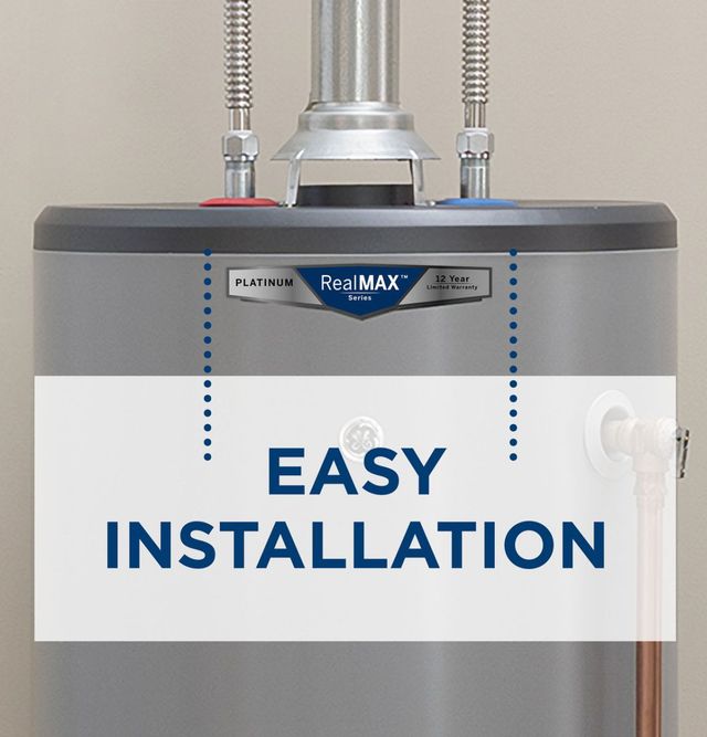 GE® 50 Gallon Gray Liquid Propane Water Heater-4
