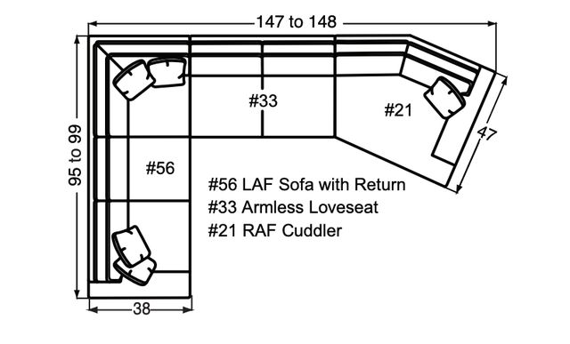 Craftmaster® Design Options F9 3-Piece Customizable Sectional-3