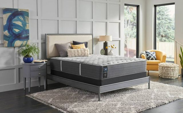Sealy® Posturepedic® Plus Satisfied II 14" Innerspring Plush Euro Pillow Top Split California King Mattress, Includes 2 Pieces-1