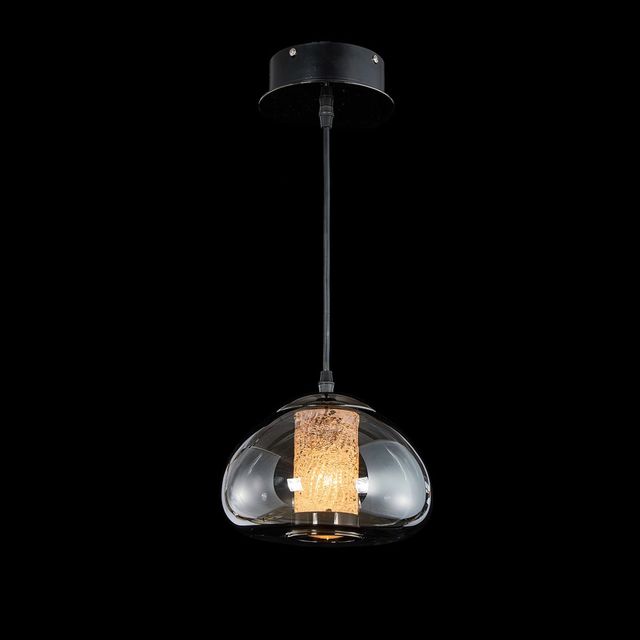 Michael Amini® Ember Black/Gold 1-Light LED Chandelier-1
