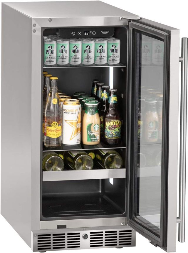 Marvel Essential Collection 15" 3 Cu. Ft. Stainless Steel Built-In Beverage Center-2