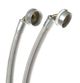 GE® 6' Stainless Steel Washing Machine Universal Hoses with 90° Elbow – 2 Hose Package-2