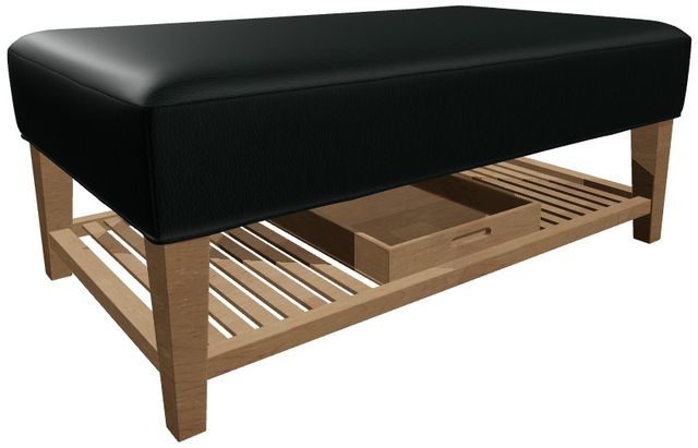 Craftmaster® Customizable CM Leather Cocktail Ottoman with 1-Tray-1