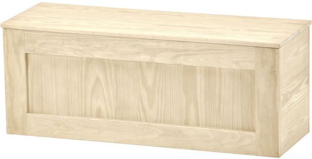 Crate Designs™ Furniture Unfinished Wood Top Storage Bench-0