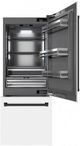 ZLINE Autograph Edition 30" 16.1 Cu. Ft. White Matte Built-In Bottom Freezer Refrigerator with Water Dispenser, Ice Maker, Graphite Gray Interior, and Matte Black Accents-1