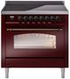 Ilve® Nostalgie II Series 36" Burgundy Pro Style Induction Range-0