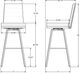 Amisco Customizable Luna Swivel Bar Stool-1