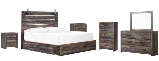 Signature Design by Ashley® Drystan 6-Piece Multi King Panel Storage Bed Set-0