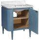 Currey & Company Briallen 30" Blue Vanity with Oval Undermount Sink-3