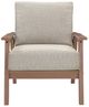 Signature Design by Ashley® Grover Beach 2-Piece Beige/Driftwood Plastic/Fabric Outdoor Lounge Chair-3