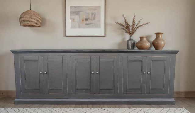 Nest Home Collections Mimi Vintage Black Long Cabinet -1