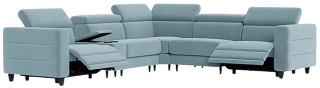 Palliser® Furniture Customizable Marco 6-Piece Power Reclining Curved Sectional -1