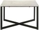 Coaster® Tobin White Coffee Table with Black Base-1