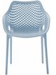 Meridian Furniture Mykonos Sky Blue Plastic Outdoor Patio Dining Chair-1