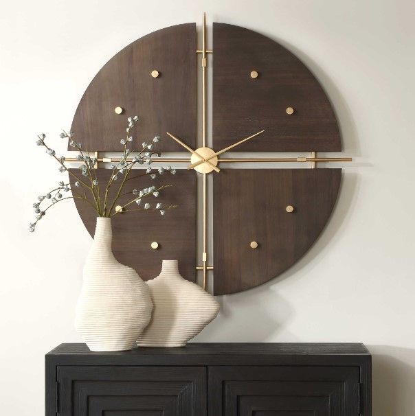 Uttermost® Walnut Elegance Brown Wall Clock-1