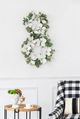 A & B Home 2-Piece Green/White Artificial Magnolia and Eucalyptus Wreath Set-5