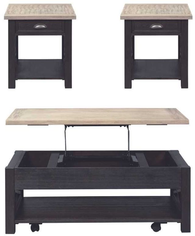 Liberty Furniture Heatherbrook 3-Piece Ash/Charcoal Optional Occasional Table Set-0