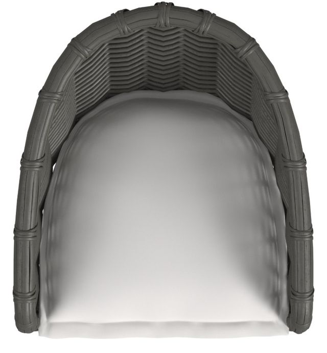 Sunset West Cabo Kahlua Resin Wicker Outdoor Bar Stool with Soothe Pearl Cushion-4