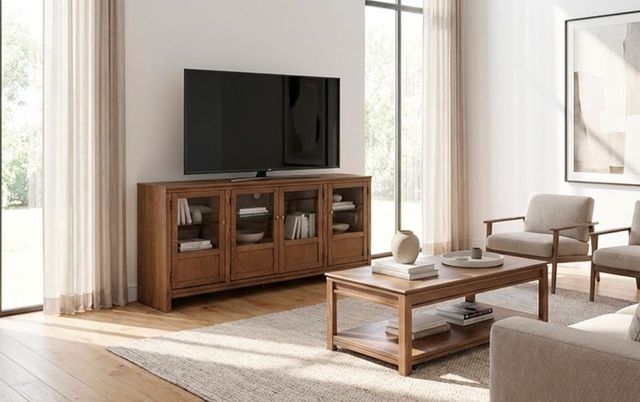 aspenhome® Sandro Brushed Bourbon 66'' Console with 4-Doors-1