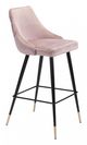 Zuo® Piccolo Pink Bar Chair-0