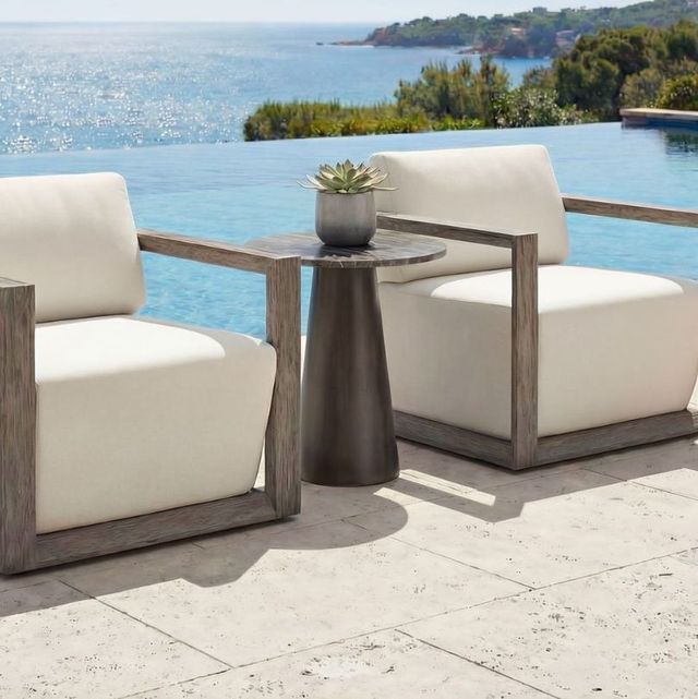 Uttermost® Midsummer Antique Bronze Metal and Stone Indoor-Outdoor Accent Table-2