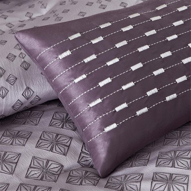 Olliix by Madison Park Biloxi 7 Piece Purple King Comforter Set-4