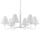 Forty West Hauser White 6-Light Chandelier-0