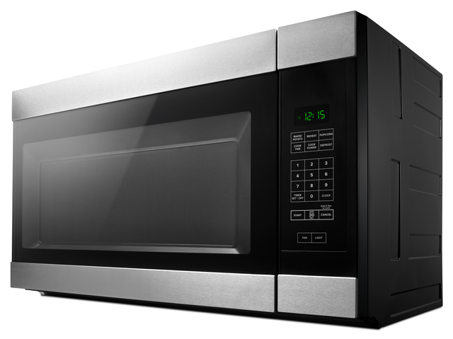 Amana® 1.6 Cu. Ft. Black on Stainless Over The Range Microwave-3