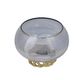A & B Home Gold/Translucent Black Glass Lidded  Jar-3