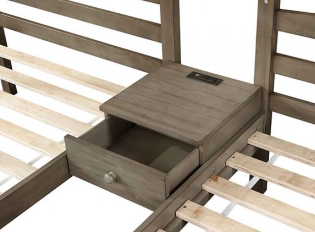Furniture of America® Hortense Warm Gray Triple Twin Bunk Bed-3