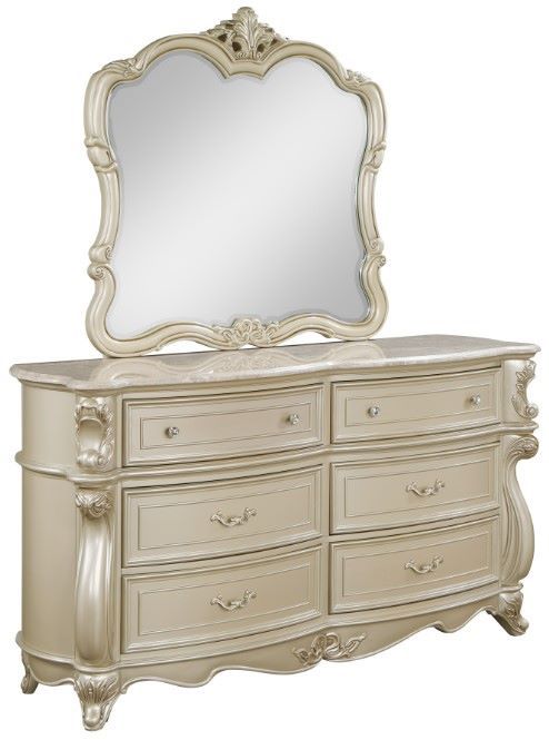 New Classic® Home Furnishings Monique 4-Piece Champagne California King Panel Bedroom Set-4