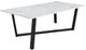 Coaster® Mayer Faux White Marble Dining Table with Gunmetal Base-0