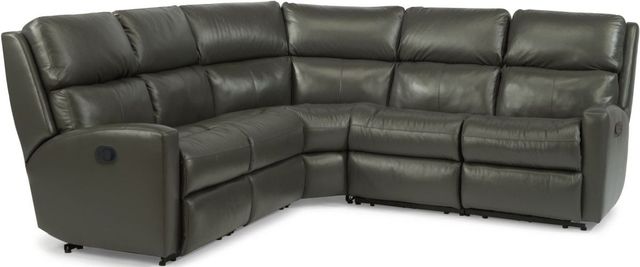 Flexsteel® Catalina Black Reclining Sectional-0
