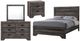 Elements International Nathan Gray Oak 4 Piece King Bedroom Collection-0