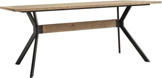 Moe's Home Collection Nevada Brown Dining Table with Black Metal Legs-0