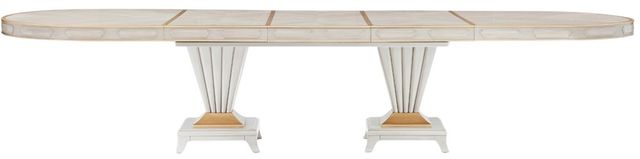 Michael Amini® St. Charles Dove Gray Double Pedestal Dining Table-2